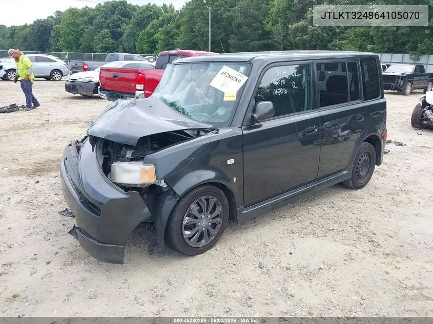 2006 Scion Xb VIN: JTLKT324864105070 Lot: 45280289