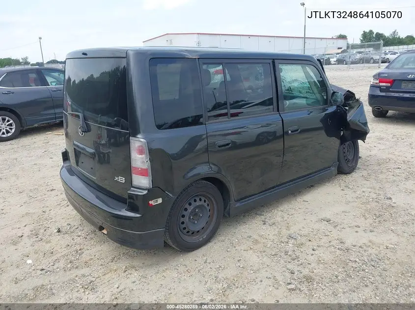 2006 Scion Xb VIN: JTLKT324864105070 Lot: 45280289