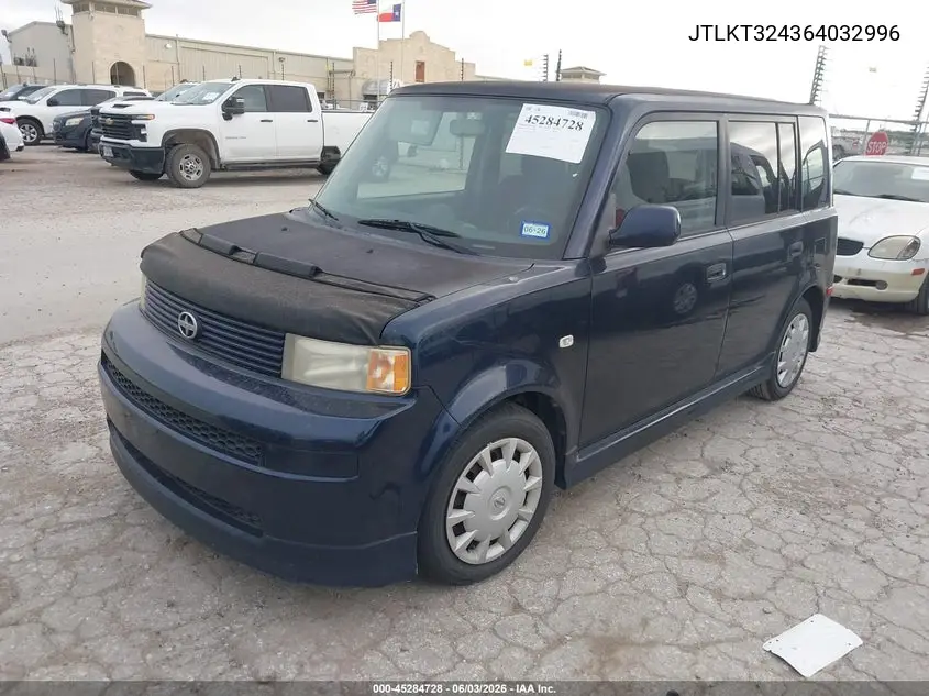 2006 Scion Xb VIN: JTLKT324364032996 Lot: 45284728
