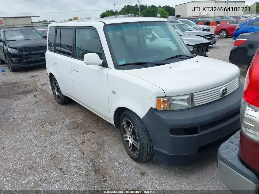 2006 Scion Xb VIN: JTLKT324664106721 Lot: 45322106