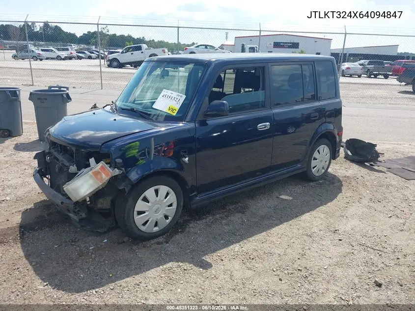 2006 Scion Xb VIN: JTLKT324X64094847 Lot: 45351323