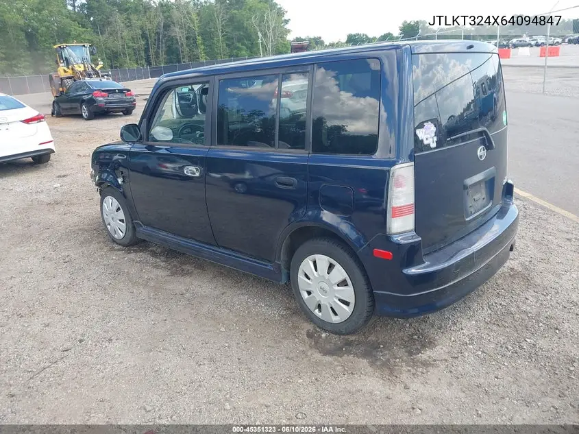 2006 Scion Xb VIN: JTLKT324X64094847 Lot: 45351323