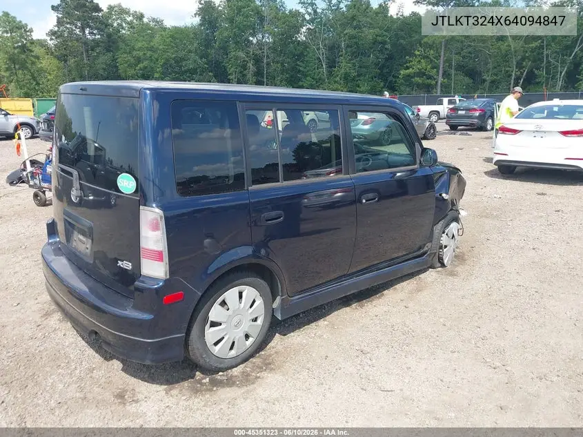 2006 Scion Xb VIN: JTLKT324X64094847 Lot: 45351323