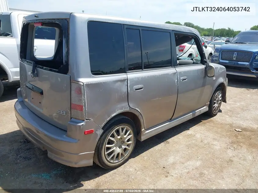 2006 Scion Xb VIN: JTLKT324064053742 Lot: 45533189