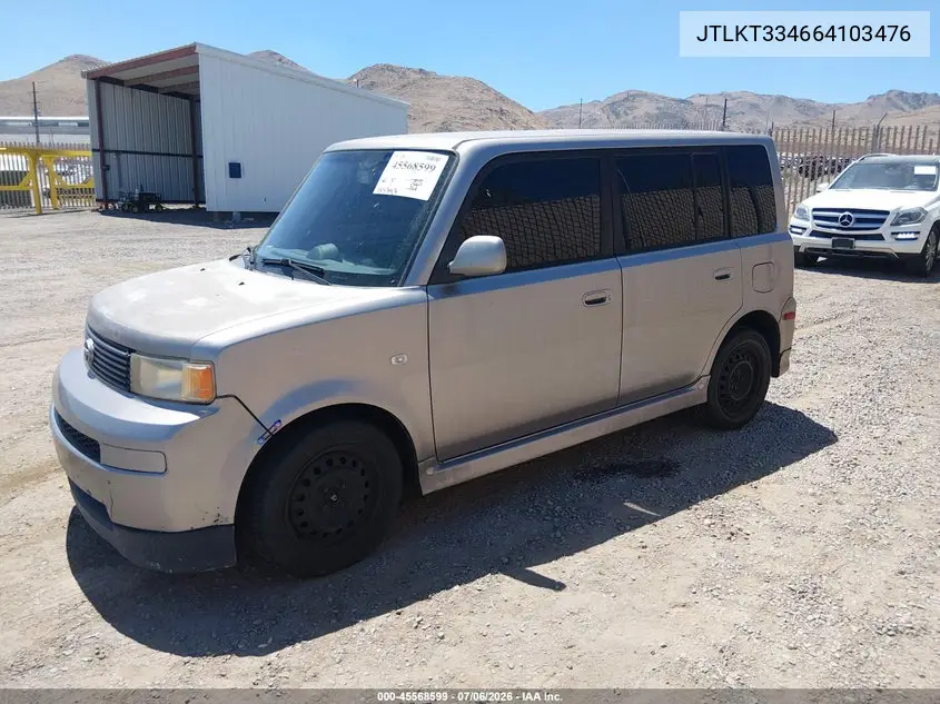 2006 Scion Xb VIN: JTLKT334664103476 Lot: 45568599