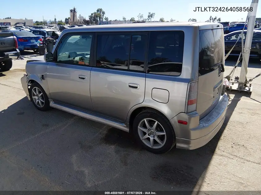 2006 Scion Xb VIN: JTLKT324264058568 Lot: 45581601