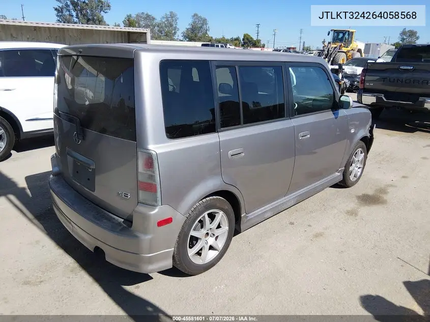 2006 Scion Xb VIN: JTLKT324264058568 Lot: 45581601