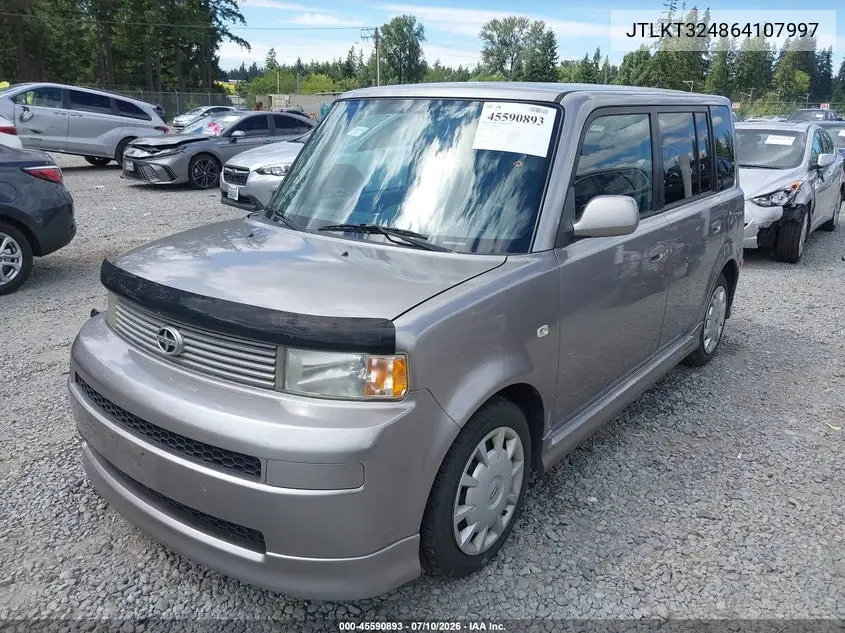 2006 Scion Xb VIN: JTLKT324864107997 Lot: 45590893