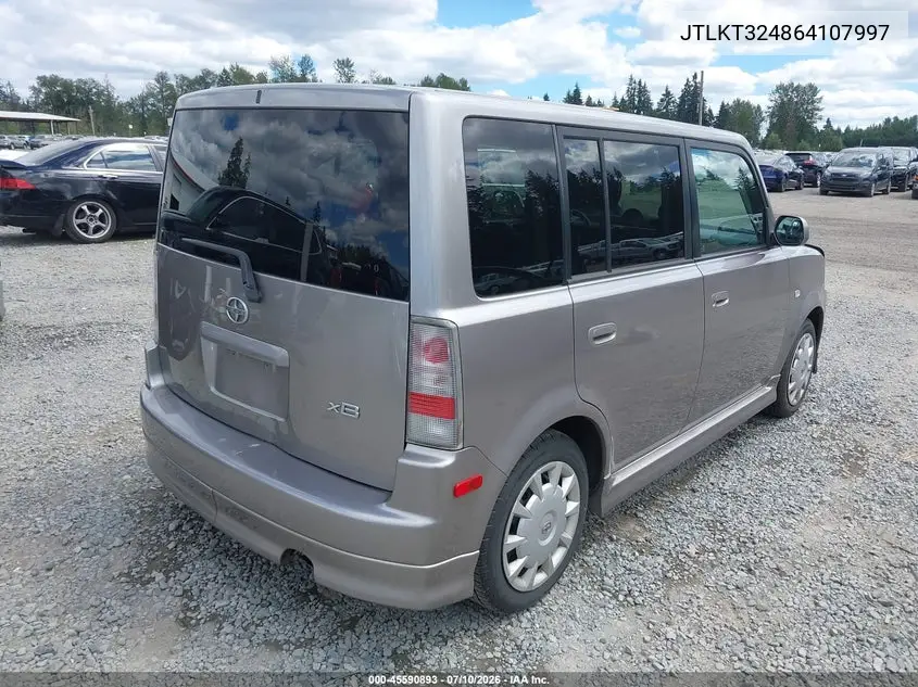 2006 Scion Xb VIN: JTLKT324864107997 Lot: 45590893