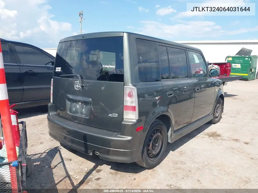 2006 Scion Xb VIN: JTLKT324064031644 Lot: 45605029