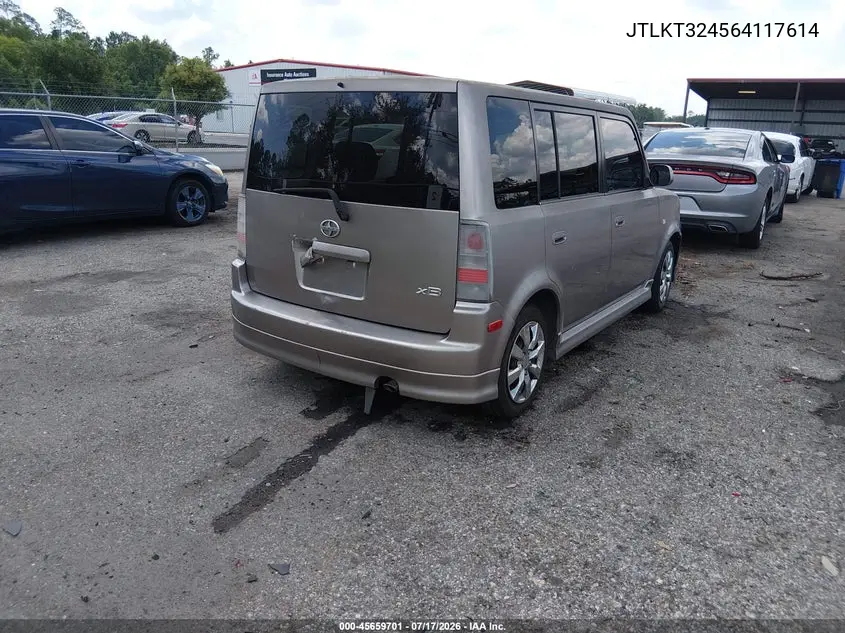 2006 Scion Xb VIN: JTLKT324564117614 Lot: 45659701