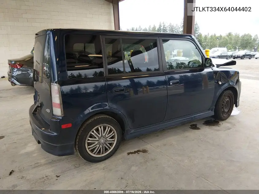 2006 Scion Xb VIN: JTLKT334X64044402 Lot: 45663595