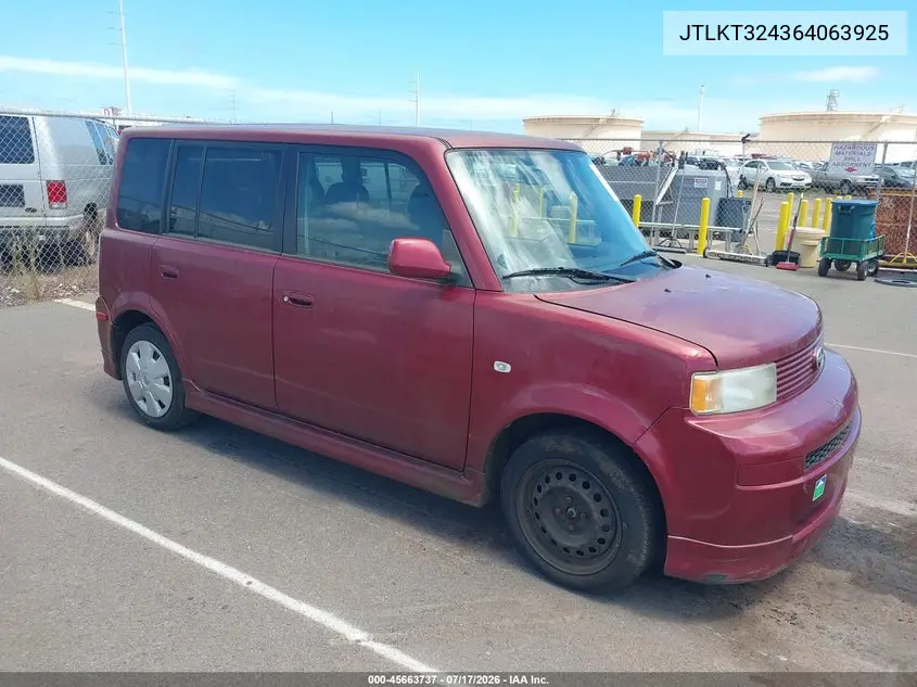 2006 Scion Xb VIN: JTLKT324364063925 Lot: 45663737