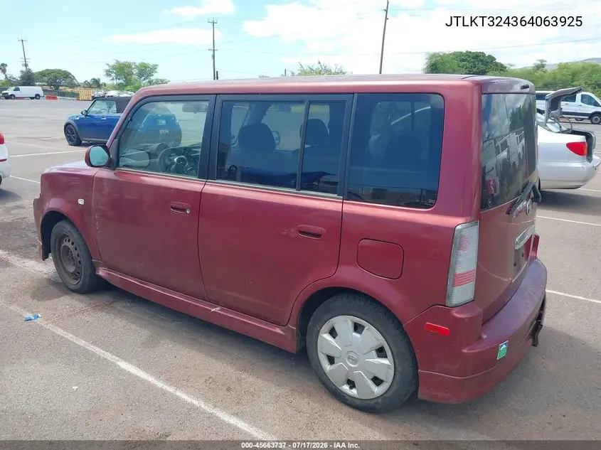 2006 Scion Xb VIN: JTLKT324364063925 Lot: 45663737
