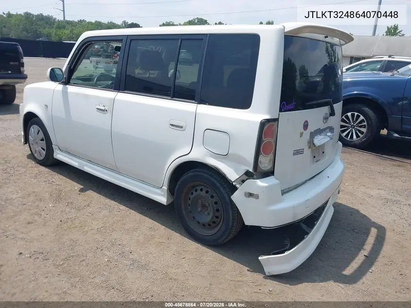 2006 Scion Xb VIN: JTLKT324864070448 Lot: 45678864