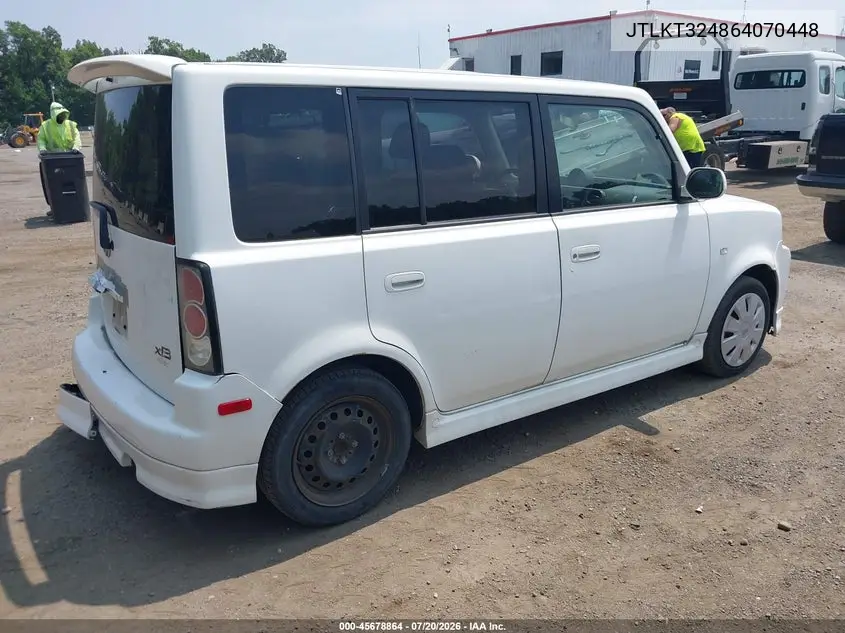 2006 Scion Xb VIN: JTLKT324864070448 Lot: 45678864