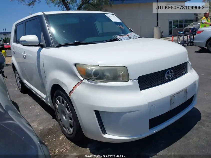 2008 Scion Xb VIN: JTLKE50E781049063 Lot: 45253933