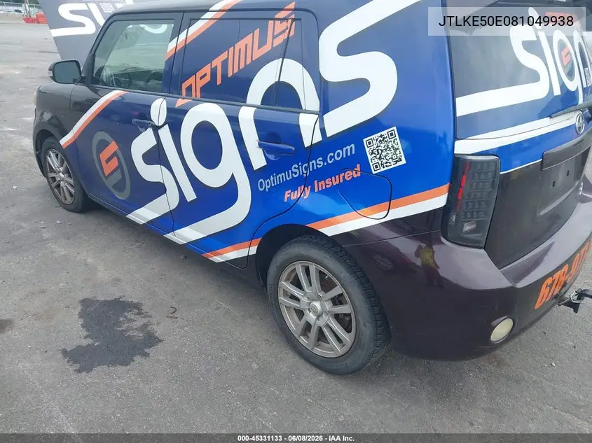 2008 Scion Xb VIN: JTLKE50E081049938 Lot: 45331133