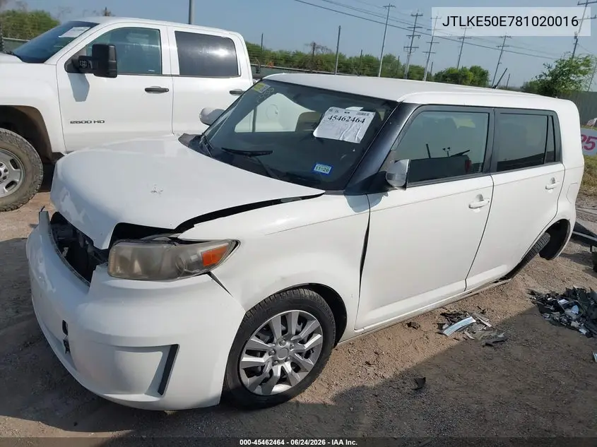 2008 Scion Xb VIN: JTLKE50E781020016 Lot: 45462464