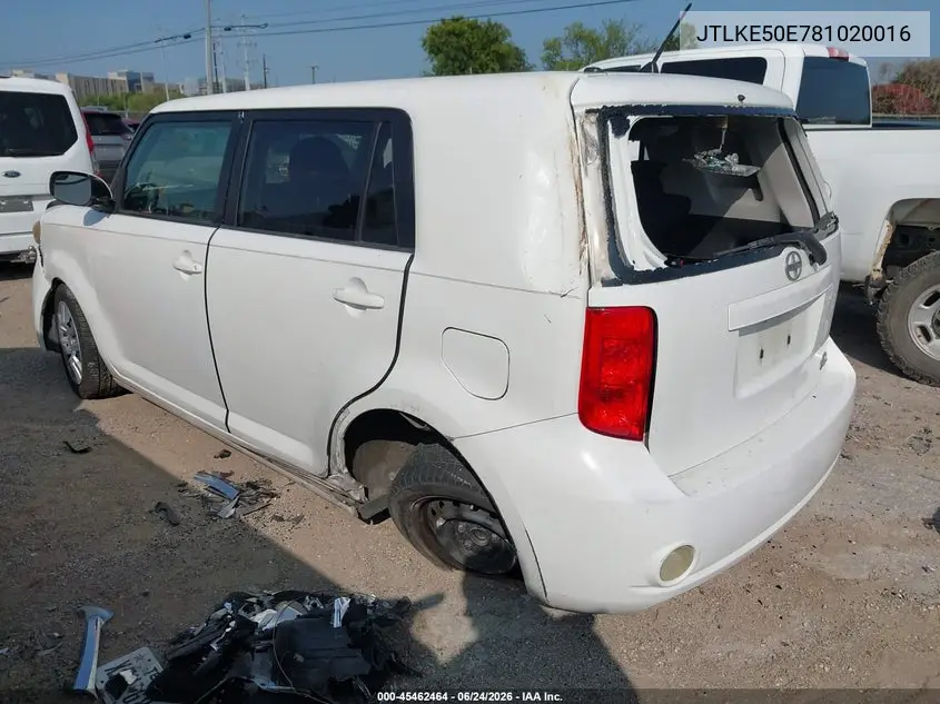2008 Scion Xb VIN: JTLKE50E781020016 Lot: 45462464