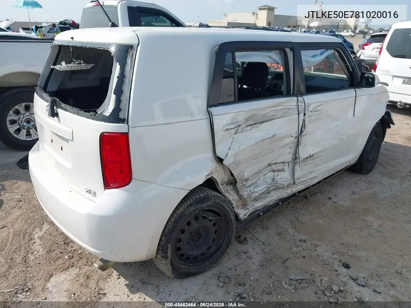 2008 Scion Xb VIN: JTLKE50E781020016 Lot: 45462464