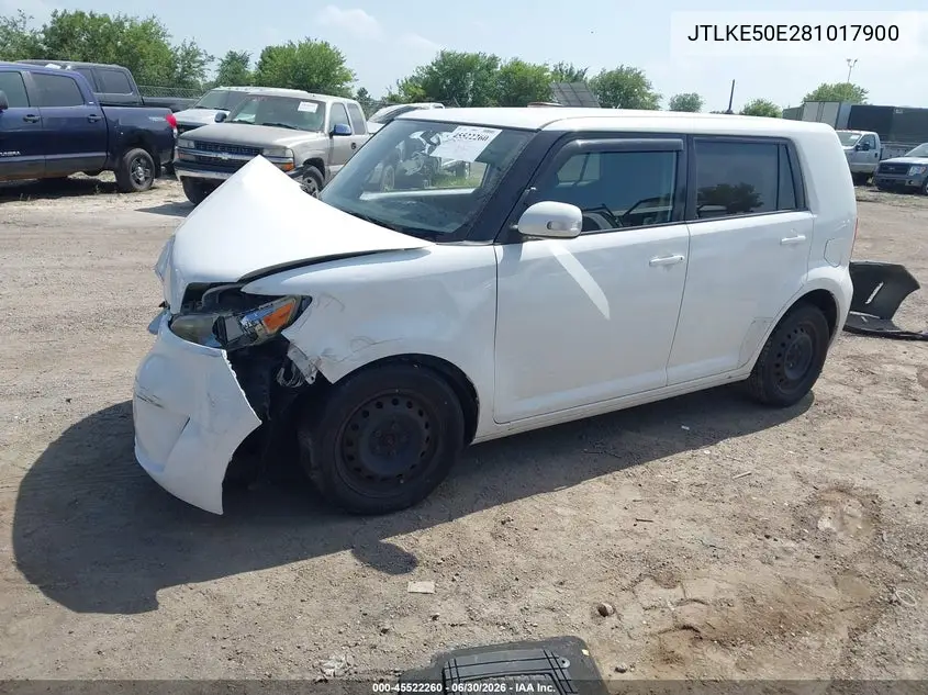 2008 Scion Xb VIN: JTLKE50E281017900 Lot: 45522260