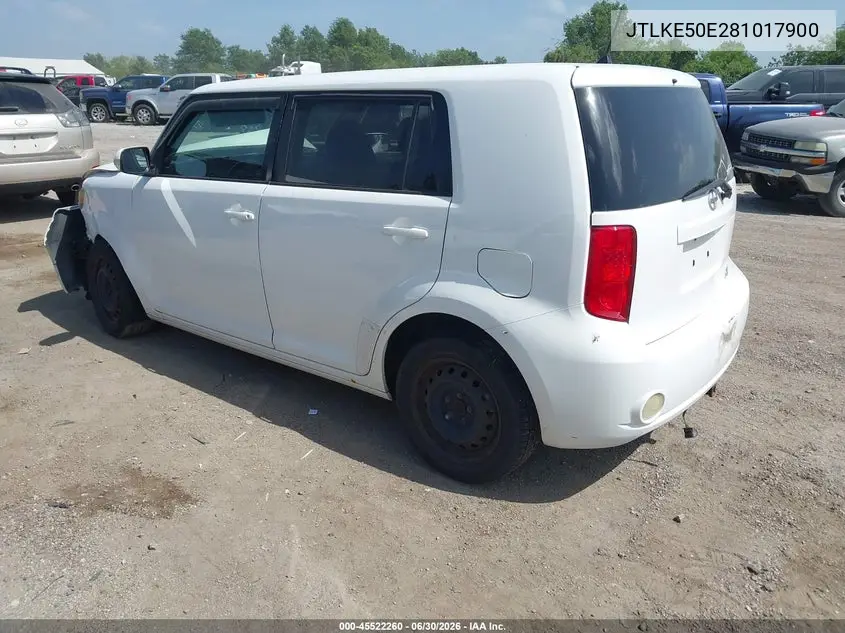 2008 Scion Xb VIN: JTLKE50E281017900 Lot: 45522260