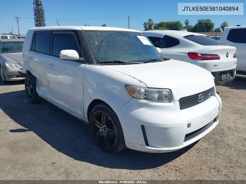 2008 Scion Xb VIN: JTLKE50E581040894 Lot: 45551210