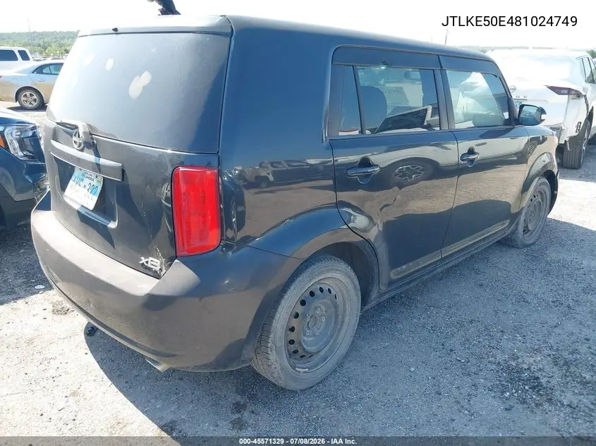 2008 Scion Xb VIN: JTLKE50E481024749 Lot: 45571329