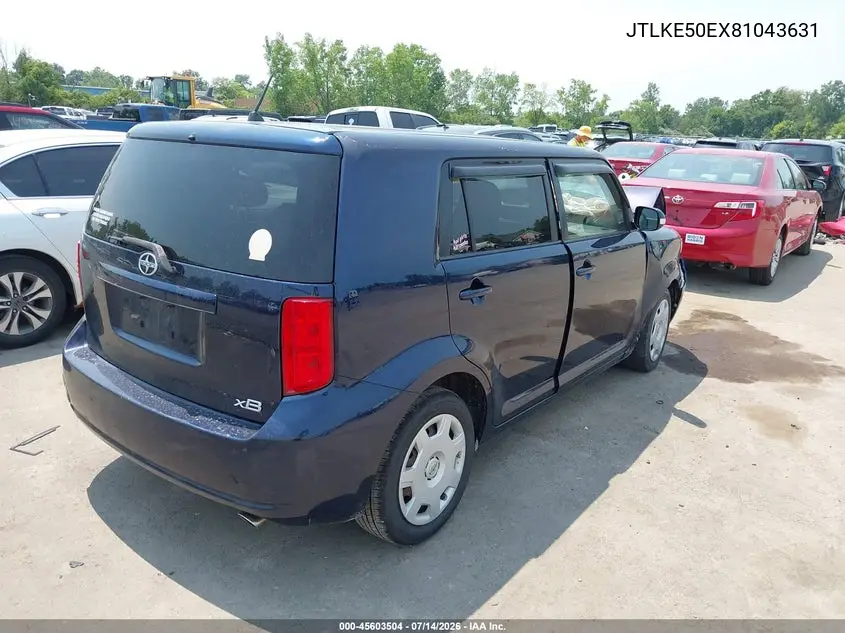 2008 Scion Xb VIN: JTLKE50EX81043631 Lot: 45603504