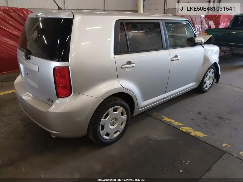 2008 Scion Xb VIN: JTLKE50E481031541 Lot: 45650920
