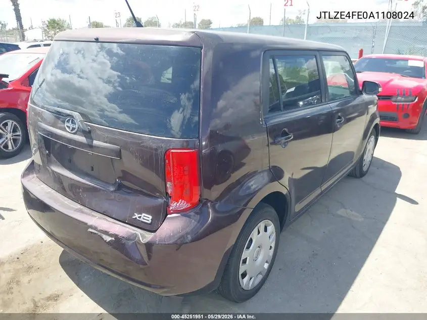 2010 Scion Xb VIN: JTLZE4FE0A1108024 Lot: 45251951