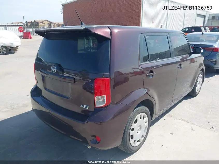 2011 Scion Xb VIN: JTLZE4FE9B1136759 Lot: 45477299