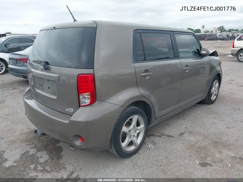 2012 Scion Xb VIN: JTLZE4FE1CJ001776 Lot: 45582392