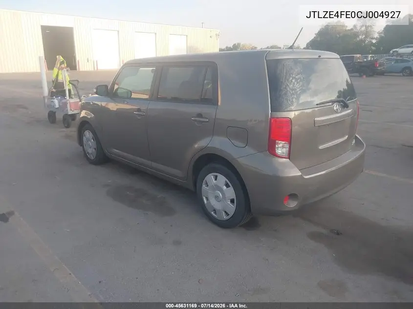 2012 Scion Xb VIN: JTLZE4FE0CJ004927 Lot: 45631169