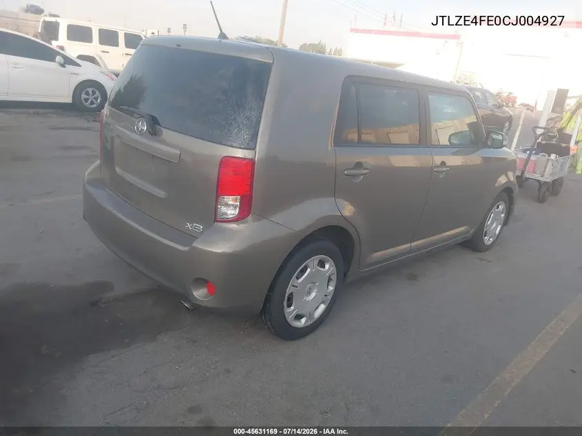 2012 Scion Xb VIN: JTLZE4FE0CJ004927 Lot: 45631169