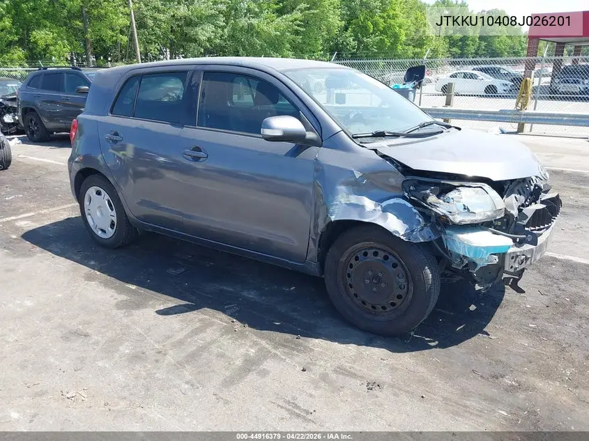 2008 Scion Xd VIN: JTKKU10408J026201 Lot: 44916379