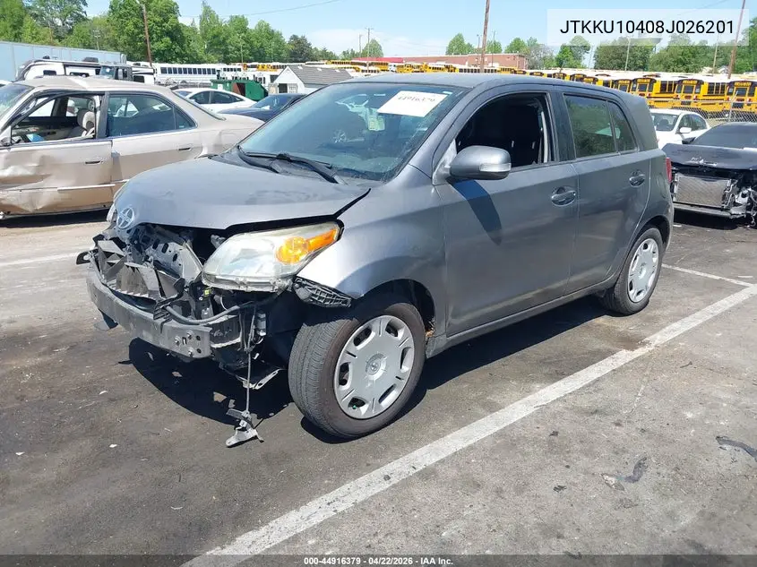 2008 Scion Xd VIN: JTKKU10408J026201 Lot: 44916379