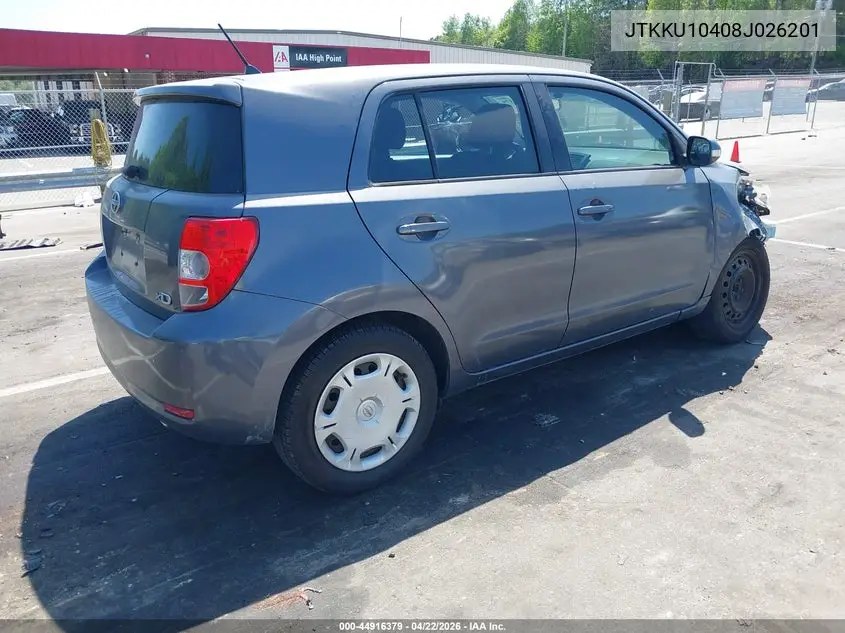2008 Scion Xd VIN: JTKKU10408J026201 Lot: 44916379