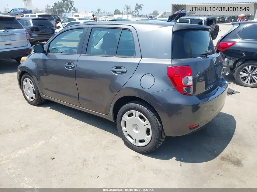 2008 Scion Xd VIN: JTKKU10438J001549 Lot: 45030044