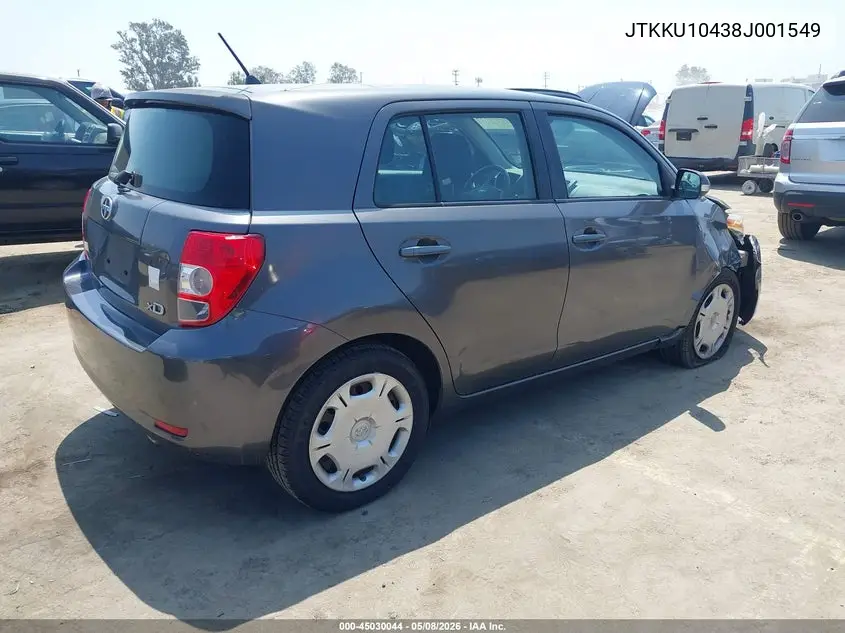2008 Scion Xd VIN: JTKKU10438J001549 Lot: 45030044