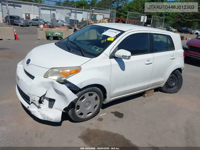 2008 Scion Xd VIN: JTKKU10448J012303 Lot: 45282986