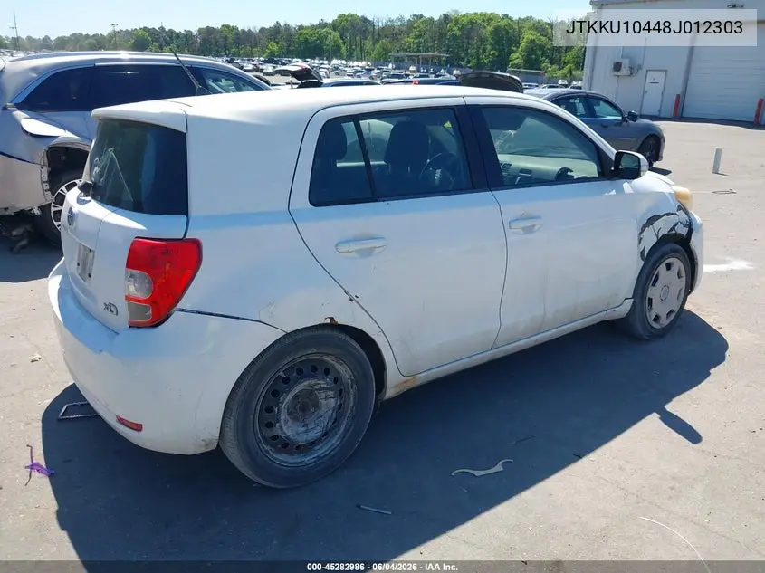 2008 Scion Xd VIN: JTKKU10448J012303 Lot: 45282986