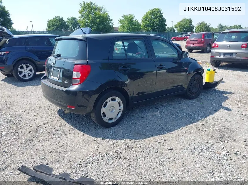 2008 Scion Xd VIN: JTKKU10408J031592 Lot: 45489515