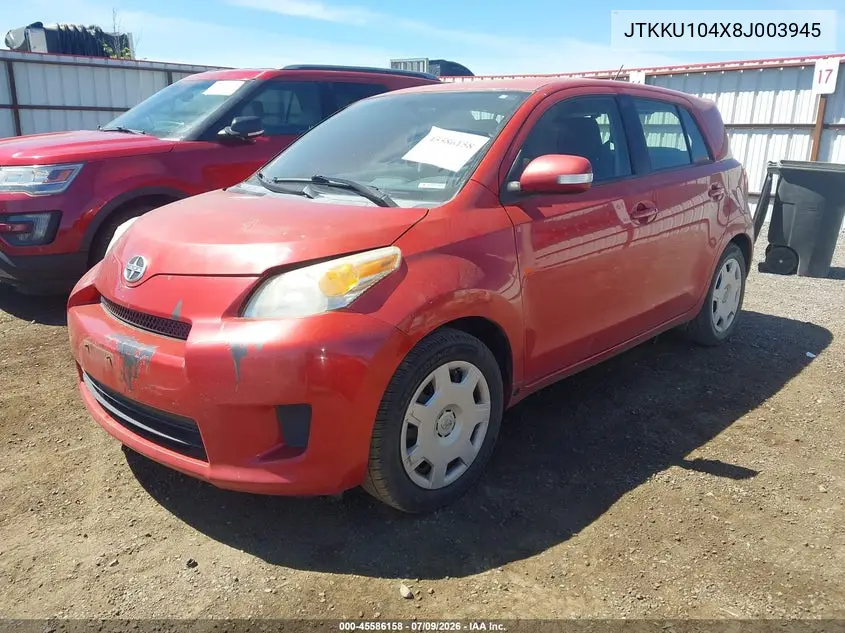 2008 Scion Xd VIN: JTKKU104X8J003945 Lot: 45586158