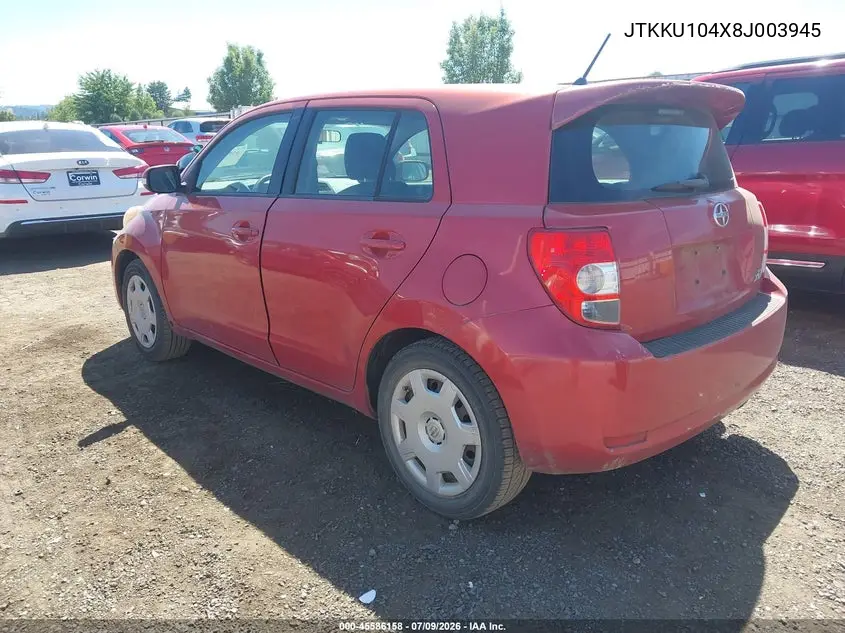 2008 Scion Xd VIN: JTKKU104X8J003945 Lot: 45586158