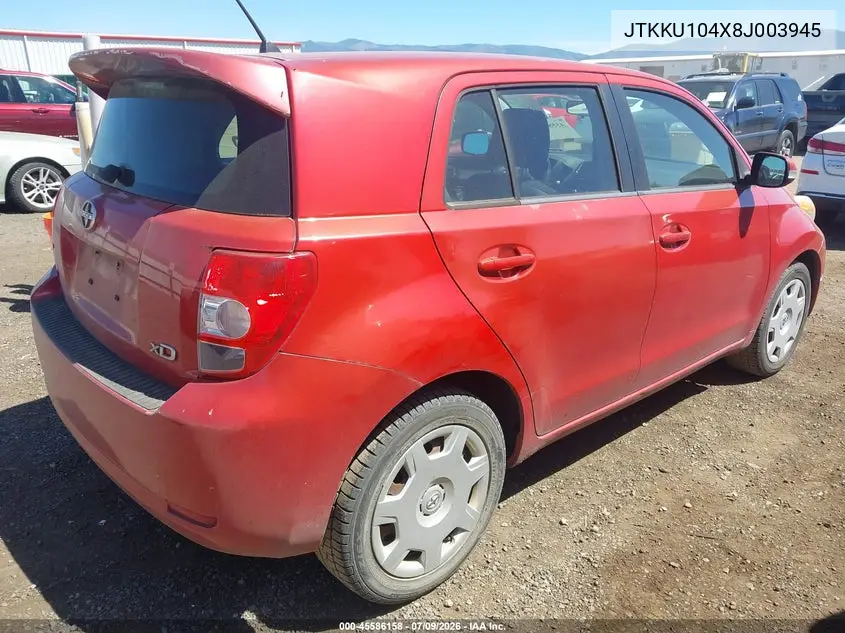 2008 Scion Xd VIN: JTKKU104X8J003945 Lot: 45586158