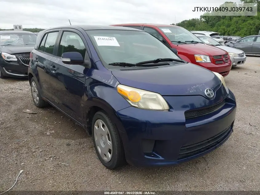 2009 Scion Xd VIN: JTKKU10409J039743 Lot: 45451567