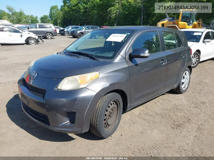 2010 Scion Xd VIN: JTKKU4B43AJ058399 Lot: 45076795