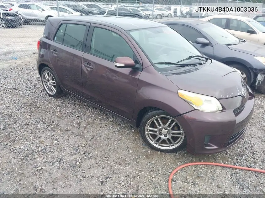 2010 Scion Xd VIN: JTKKU4B40A1003036 Lot: 45117674